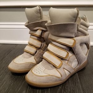 Isabel Marant Beckett Wedge Sneakers Suede